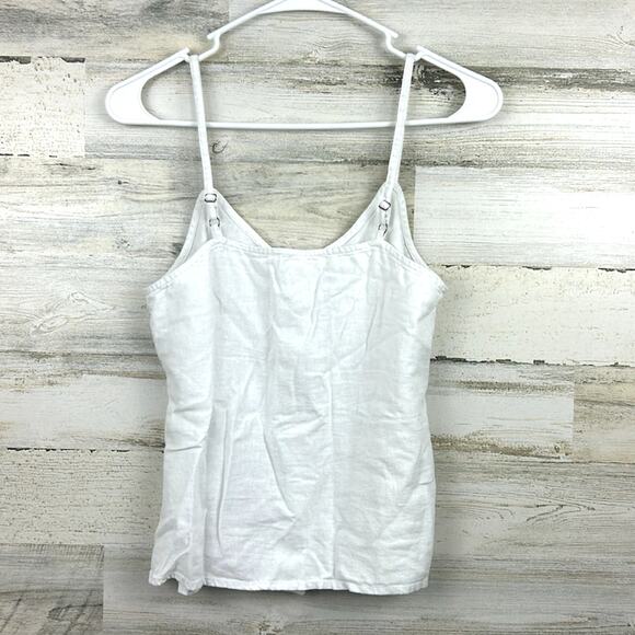 Treasure & Bond womens extra small linen blend button sleeveless blouse top - Picture 2 of 5